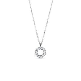 0.10 TCW Round Moissanite Diamond Circle Pendent Necklace