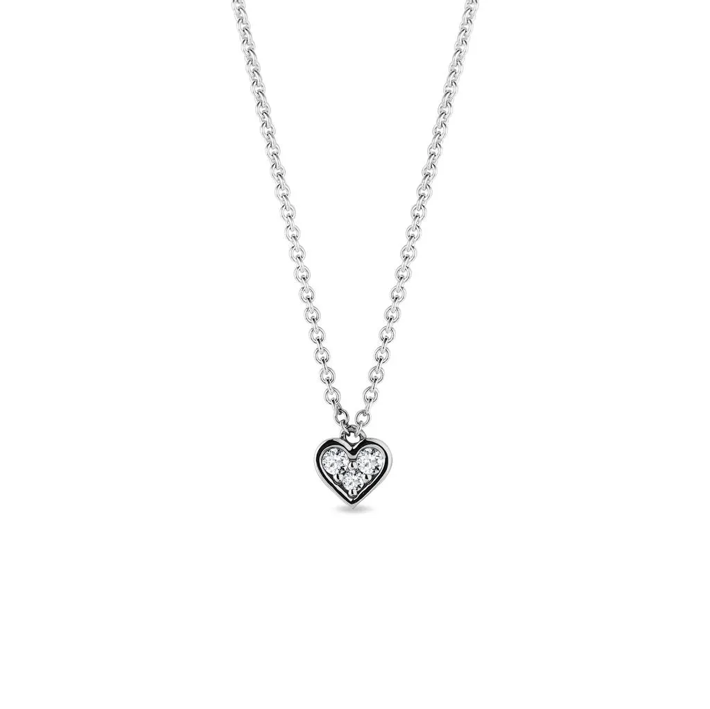 0.60 TCW Round Moissanite Diamond Heart Shaped Pendent Necklace