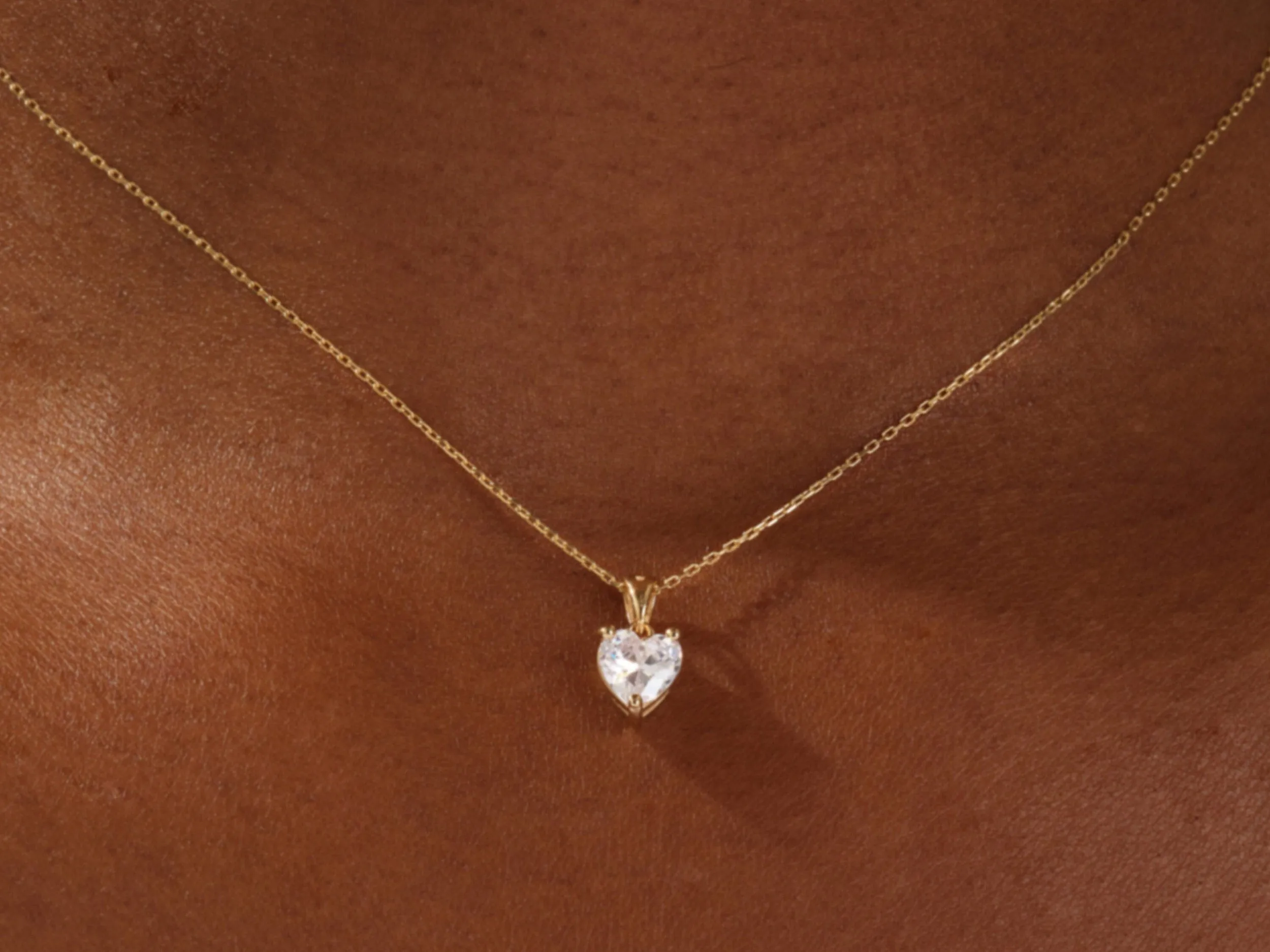 1.0 CT Heart Moissanite Diamond Solitaire Necklace