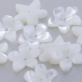 8mm Mother of Pearl Beads Shell Carved Charms Natural shell charm Shell  central hole 1mm Handmade Jewelry supplies  white 6pcs