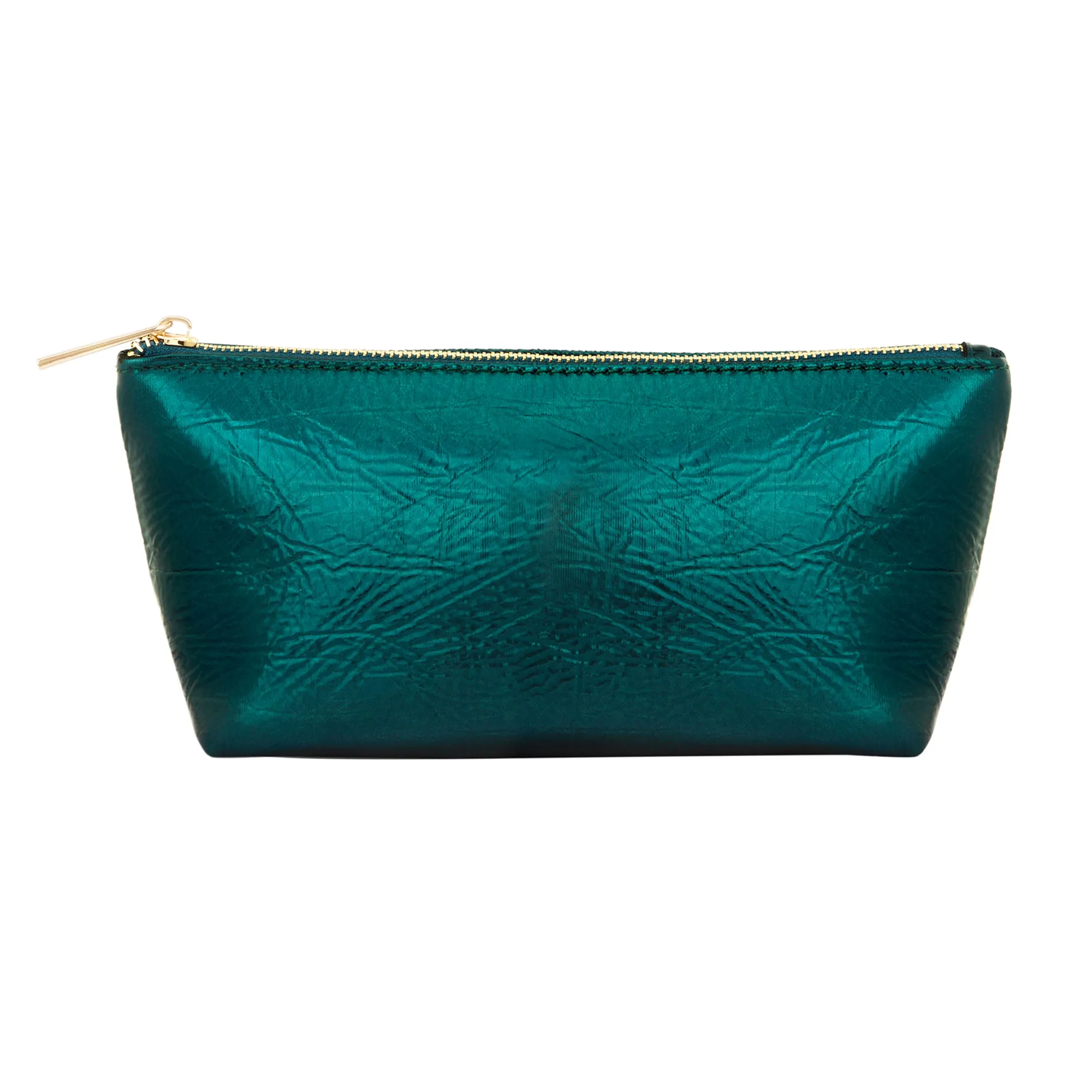 Accessorize London Women's Teal Metallic Makeup Bag