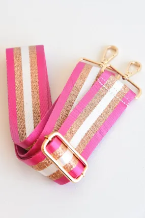 AHDORNED PINK/GOLD STRIPE STRAP