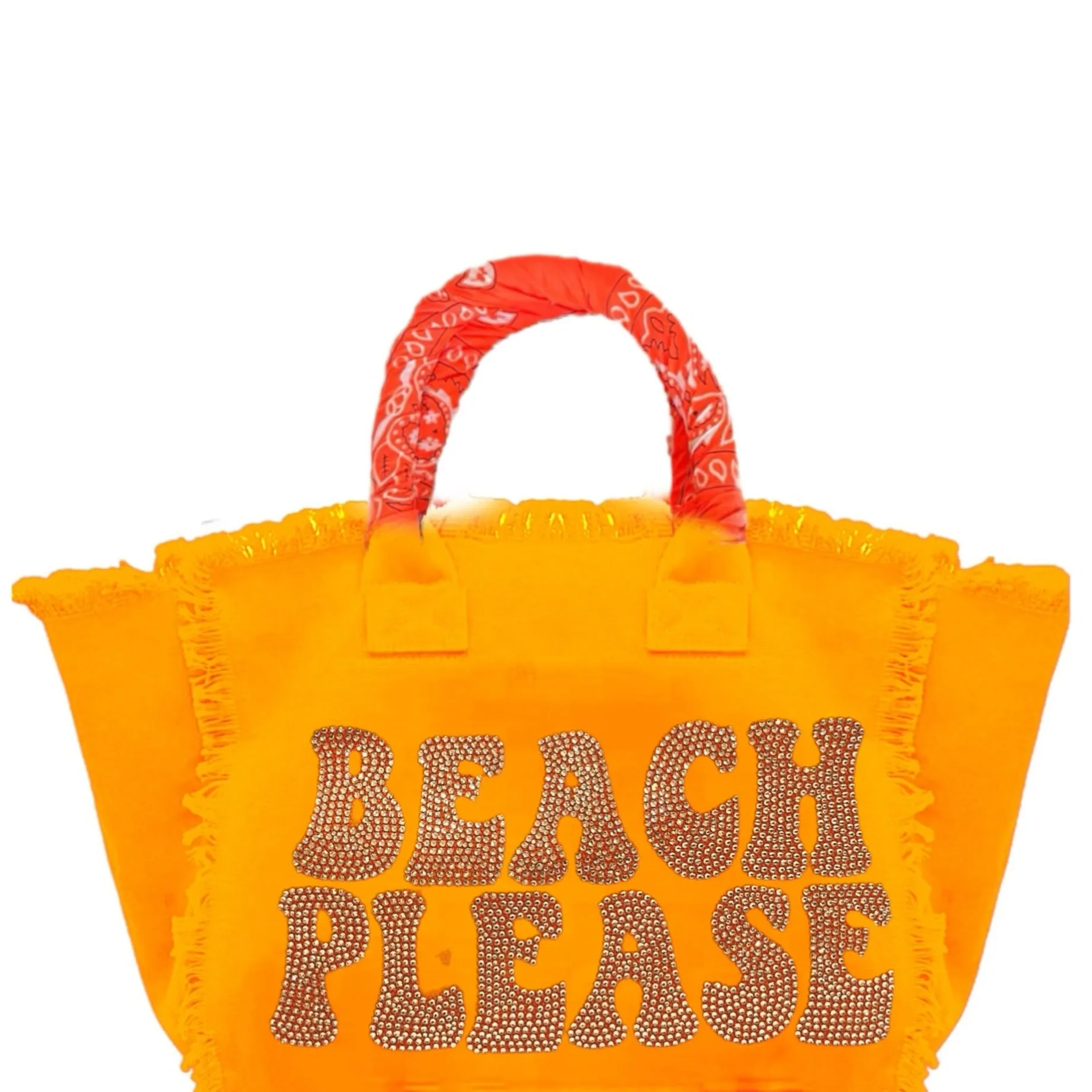 Beach Please Fringe Canvas Bag