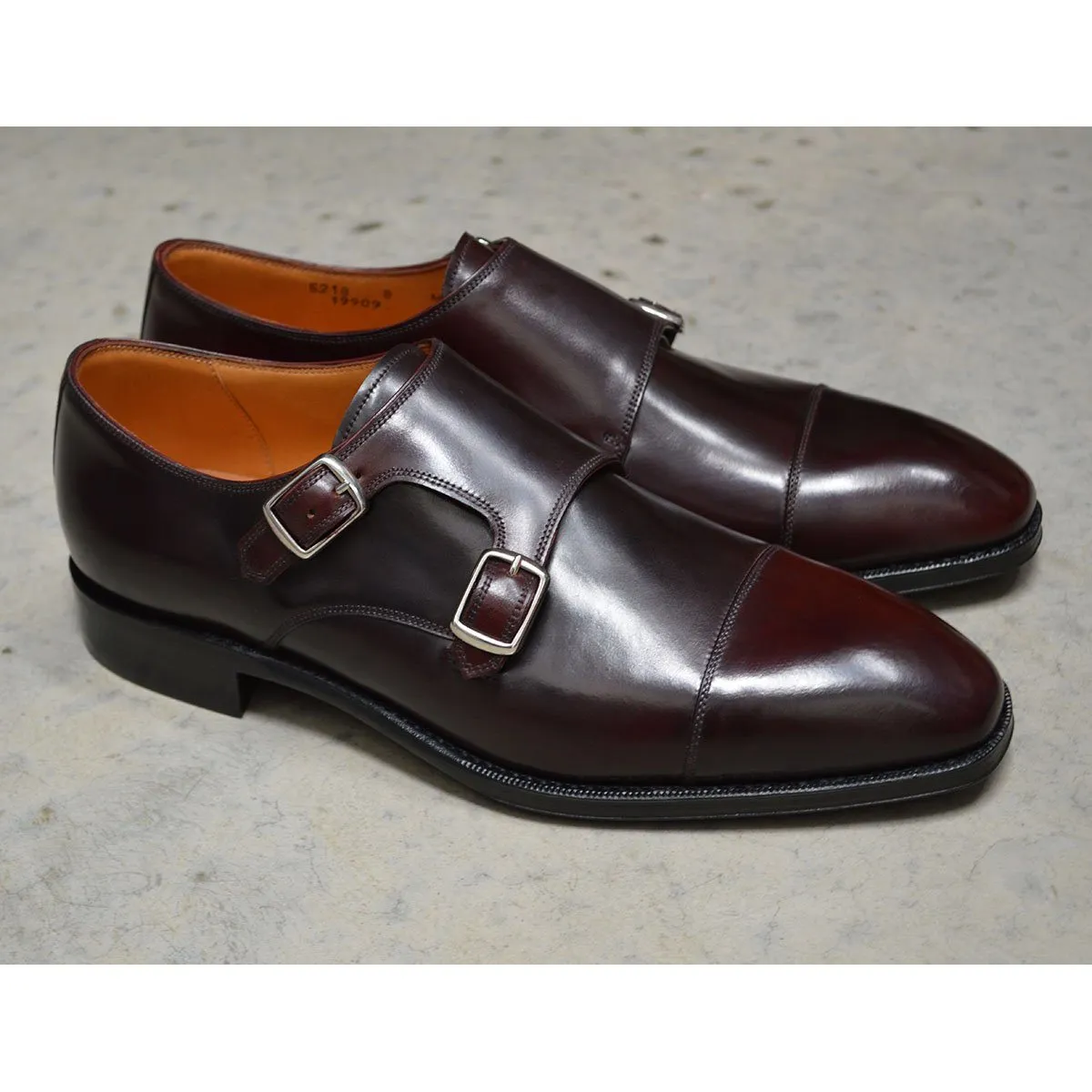 Berwick 1707 Premium Grade Cordovan Double Monk (5218) - Red Brown