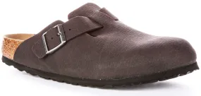 Birkenstock Boston Bs In Black Charcoal | Narrow Fit