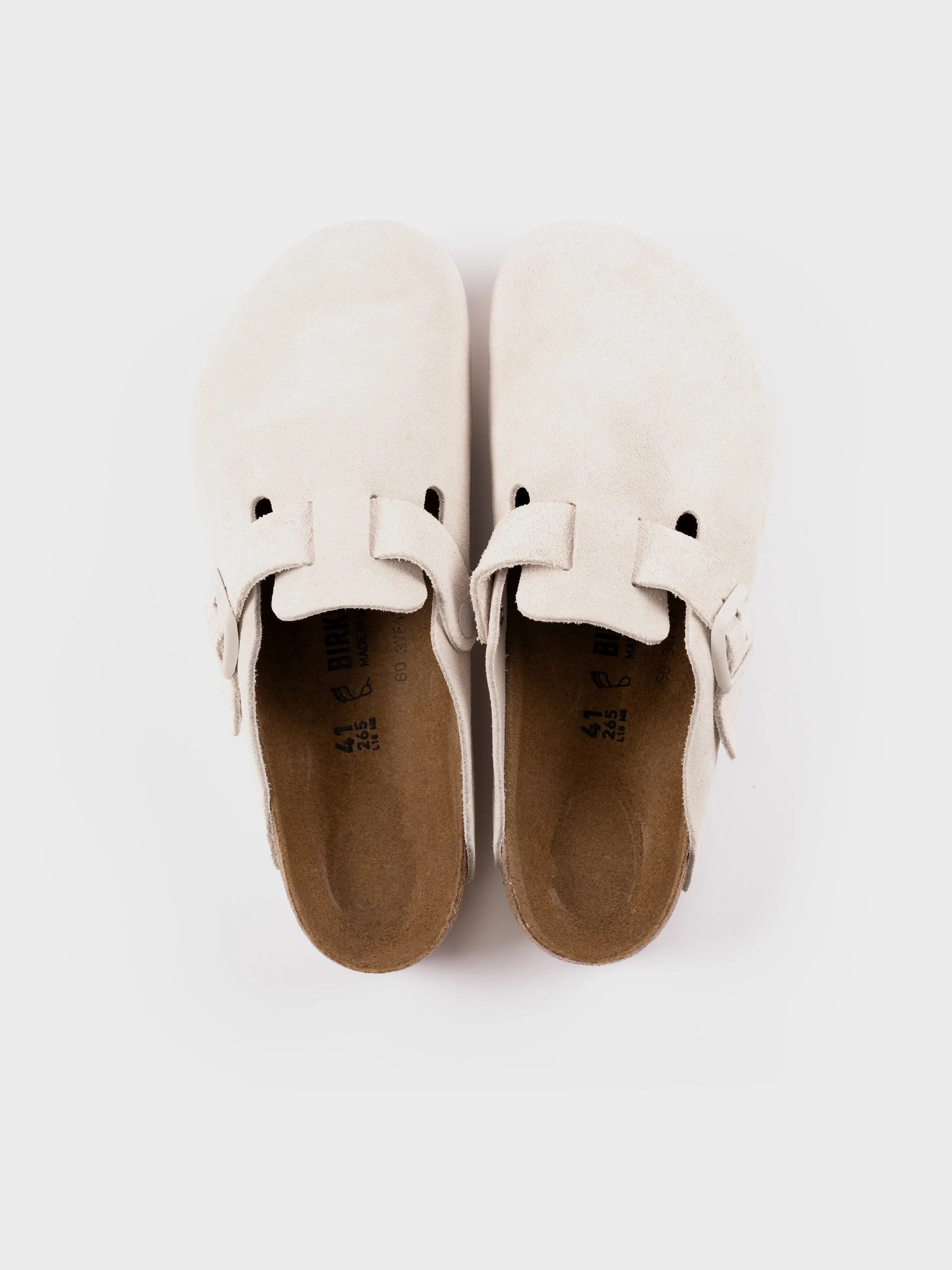 Birkenstock Boston - Modern Suede / Antique White