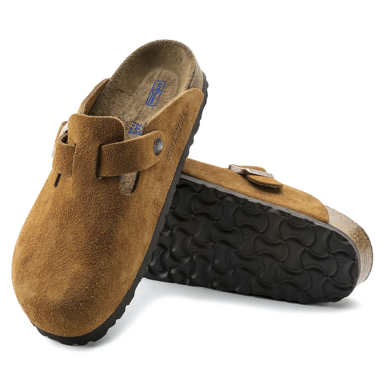 Birkenstock Boston, Narrow Fit, Soft Footbed, Suede Leather, Mink