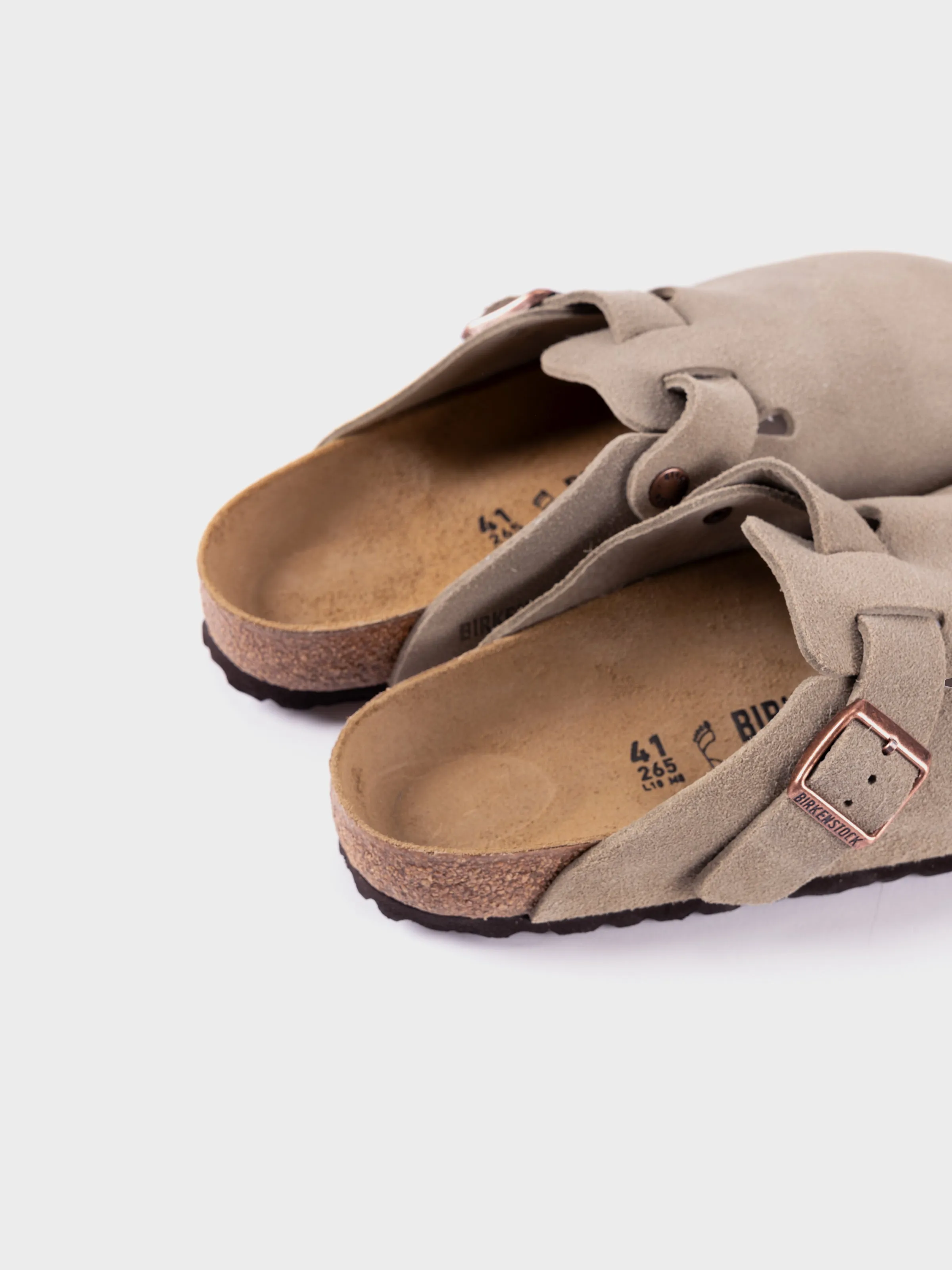 Birkenstock Boston - Taupe Suede