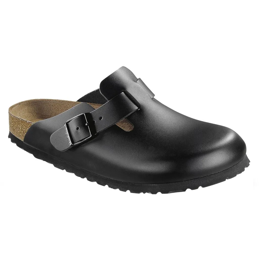 Birkenstock Classic, Boston, Narrow Fit, Smooth Leather, Black