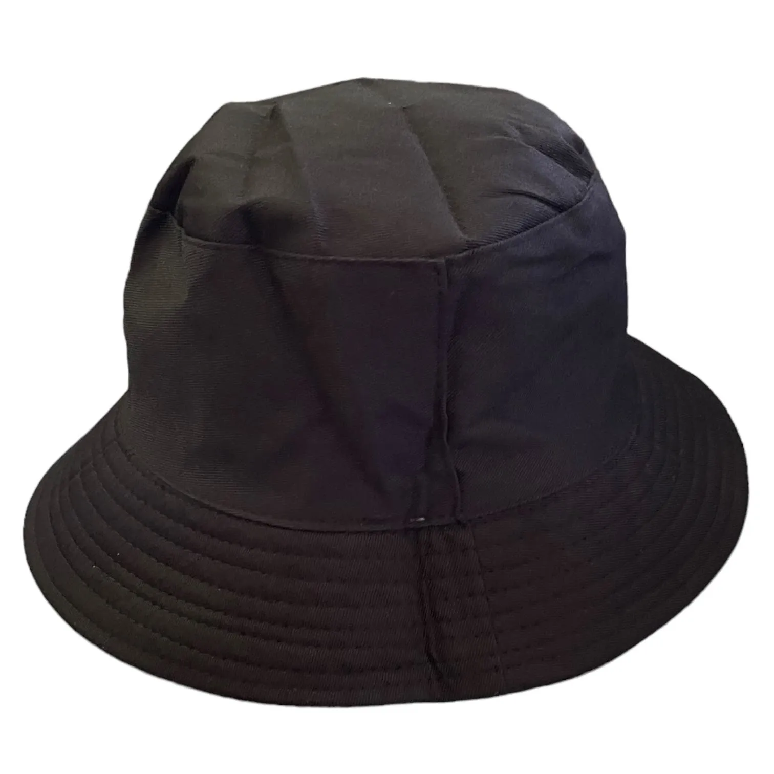 Black Gray Cotton Tie Dye Reversible Bucket Hat OS