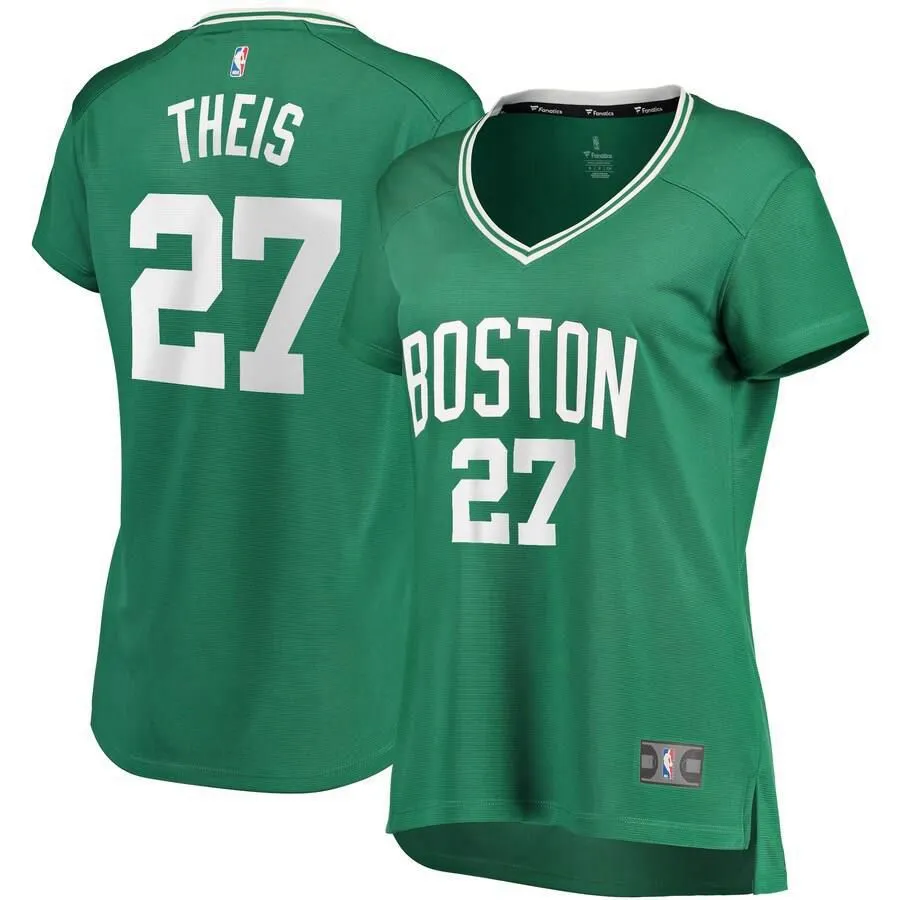 Boston Celtics Daniel Theis Fanatics Branded Replica Fast Break Player Icon Jersey Womens - Black | Ireland I7195D3