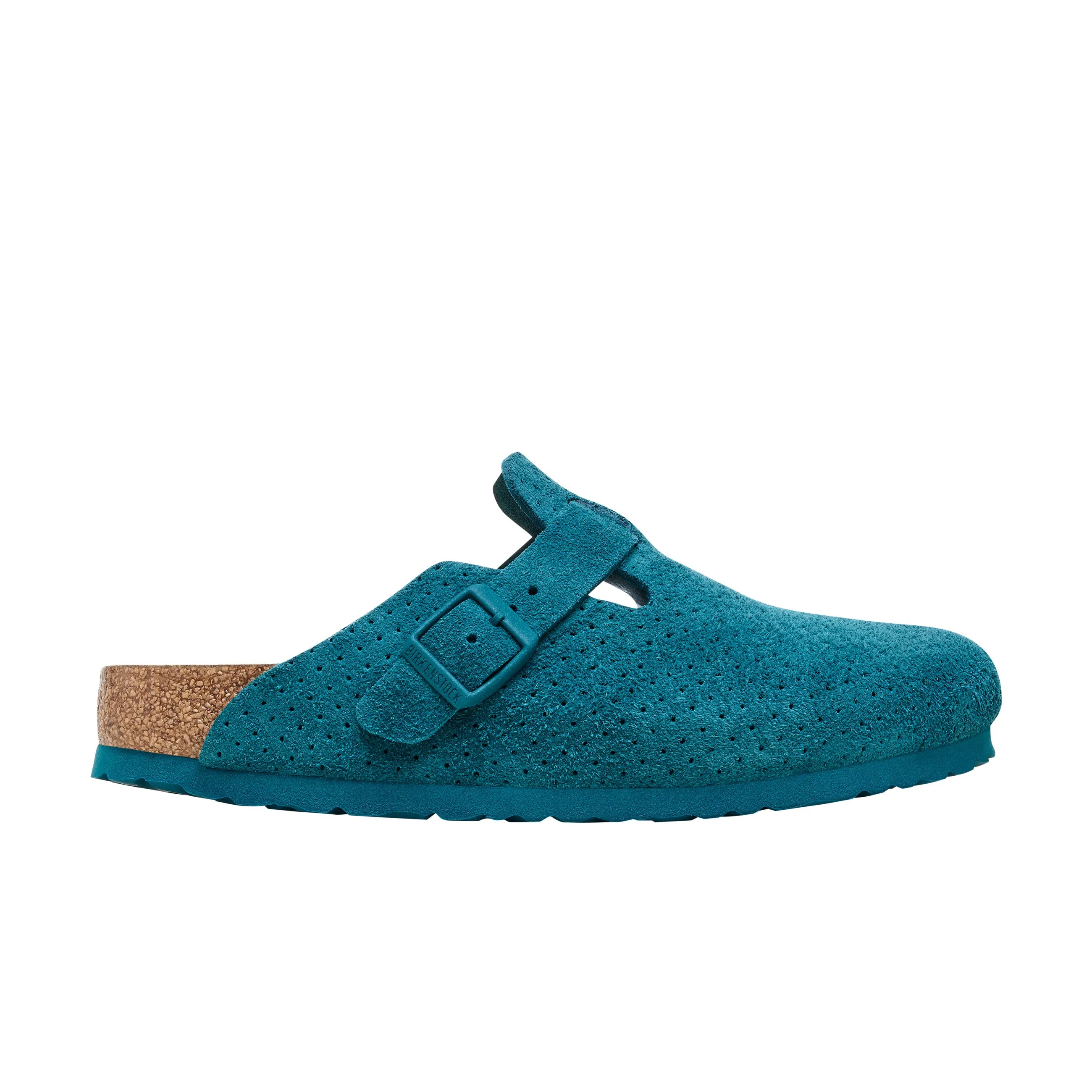 Boston Deep Turquoise Embossed Suede Leather