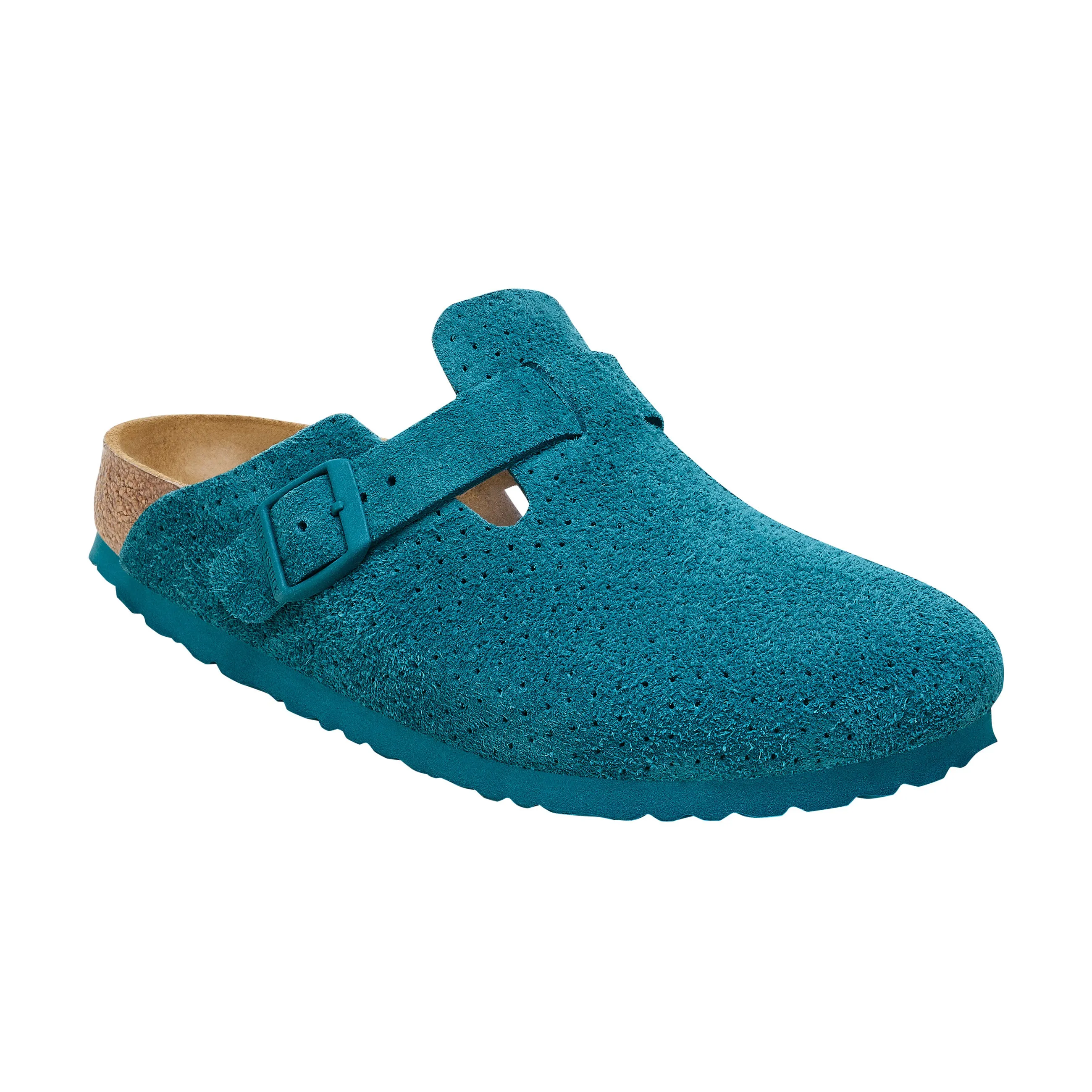 Boston Deep Turquoise Embossed Suede Leather