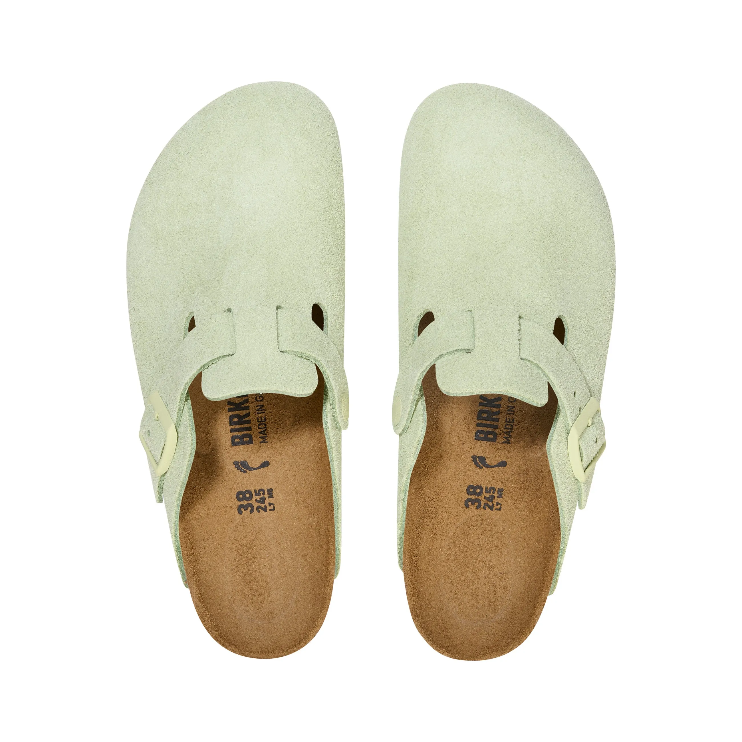 Boston Faded Lime Suede Leather