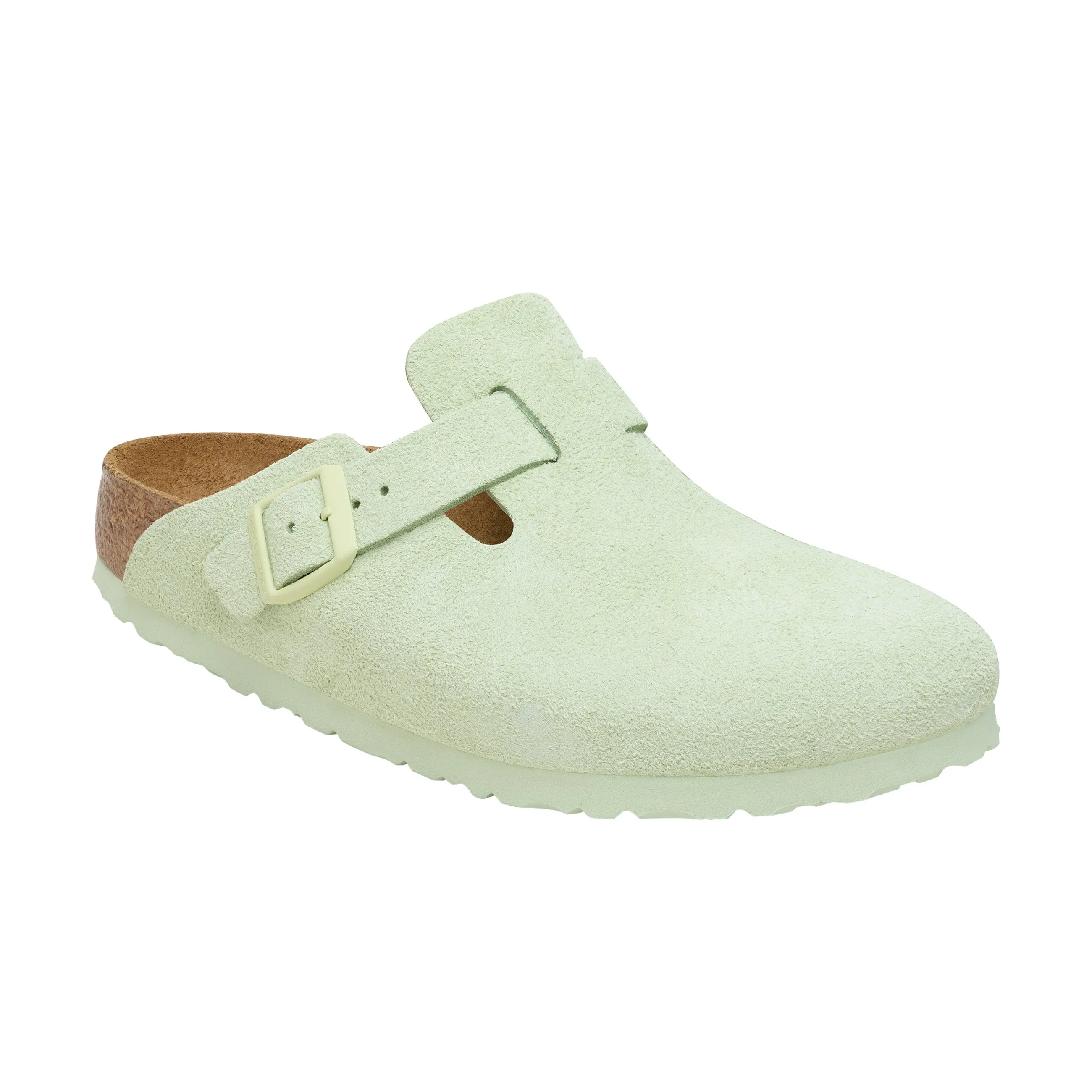 Boston Faded Lime Suede Leather