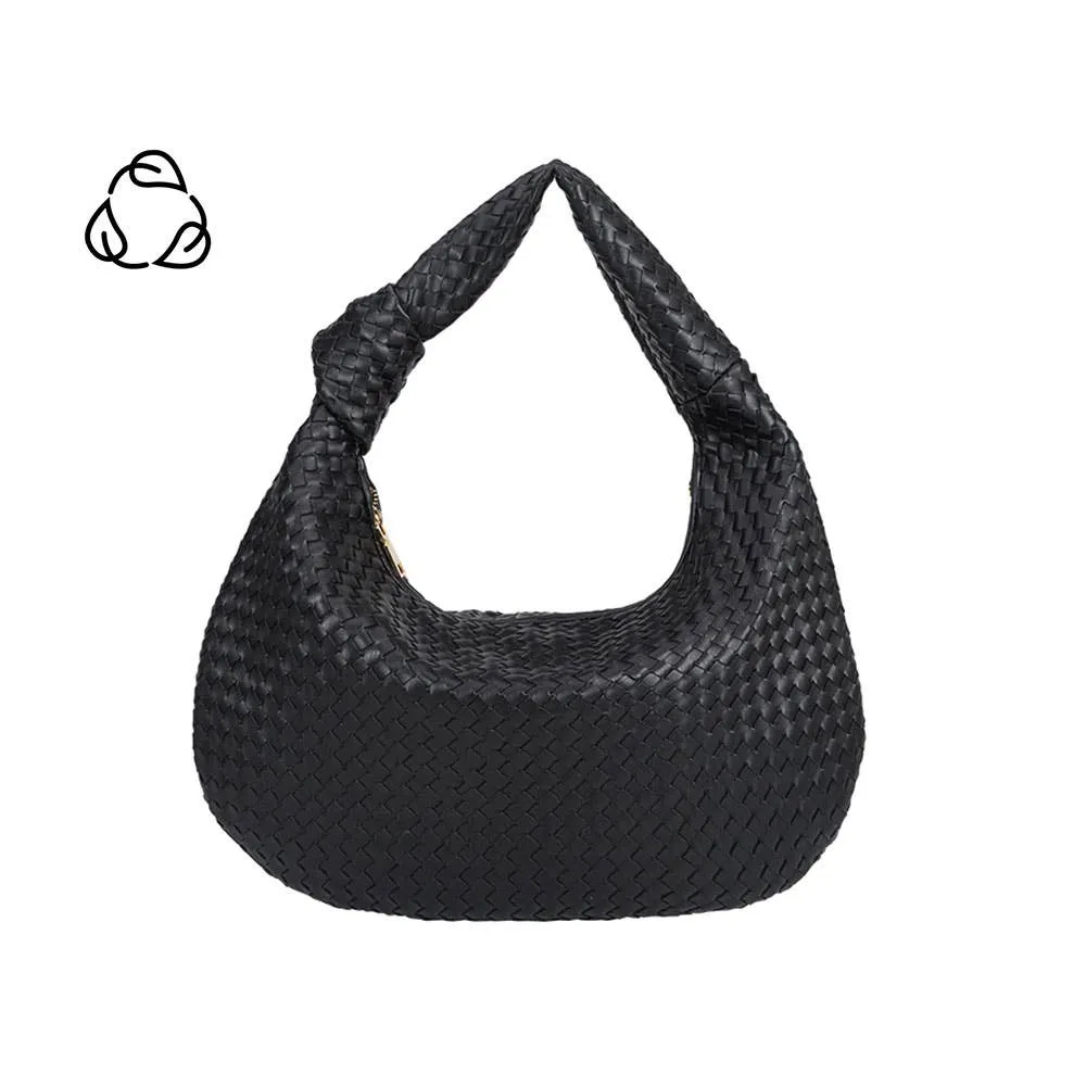 Brigitte Black Recycled Vegan Shoulder Bag