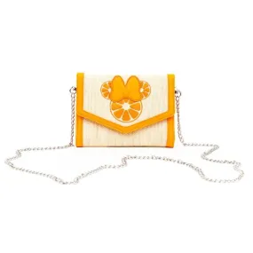 Buckle Down Minnie Mouse Citrus Raffia Cross Body Bag