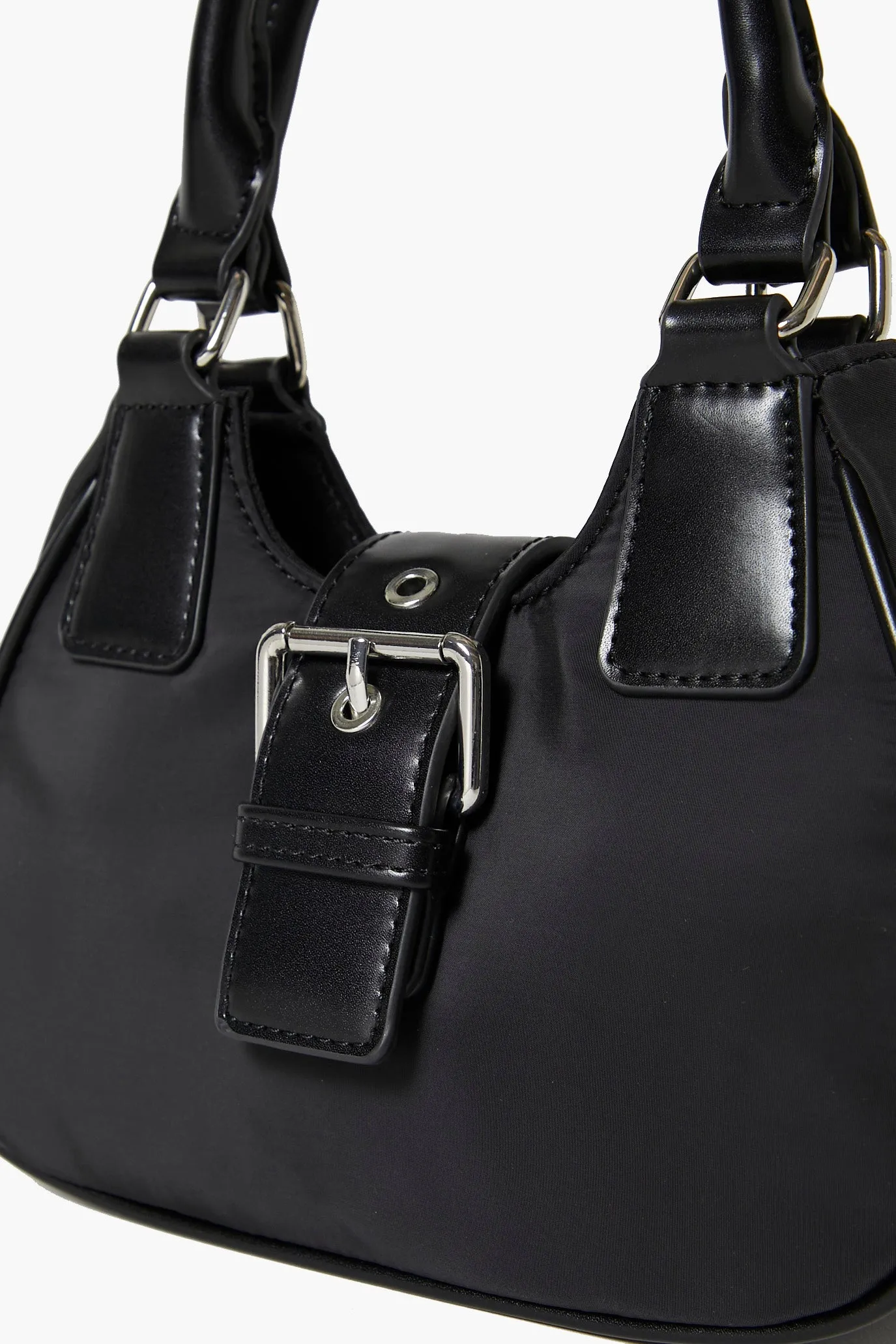 Buckled Crescent Crossbody Bag