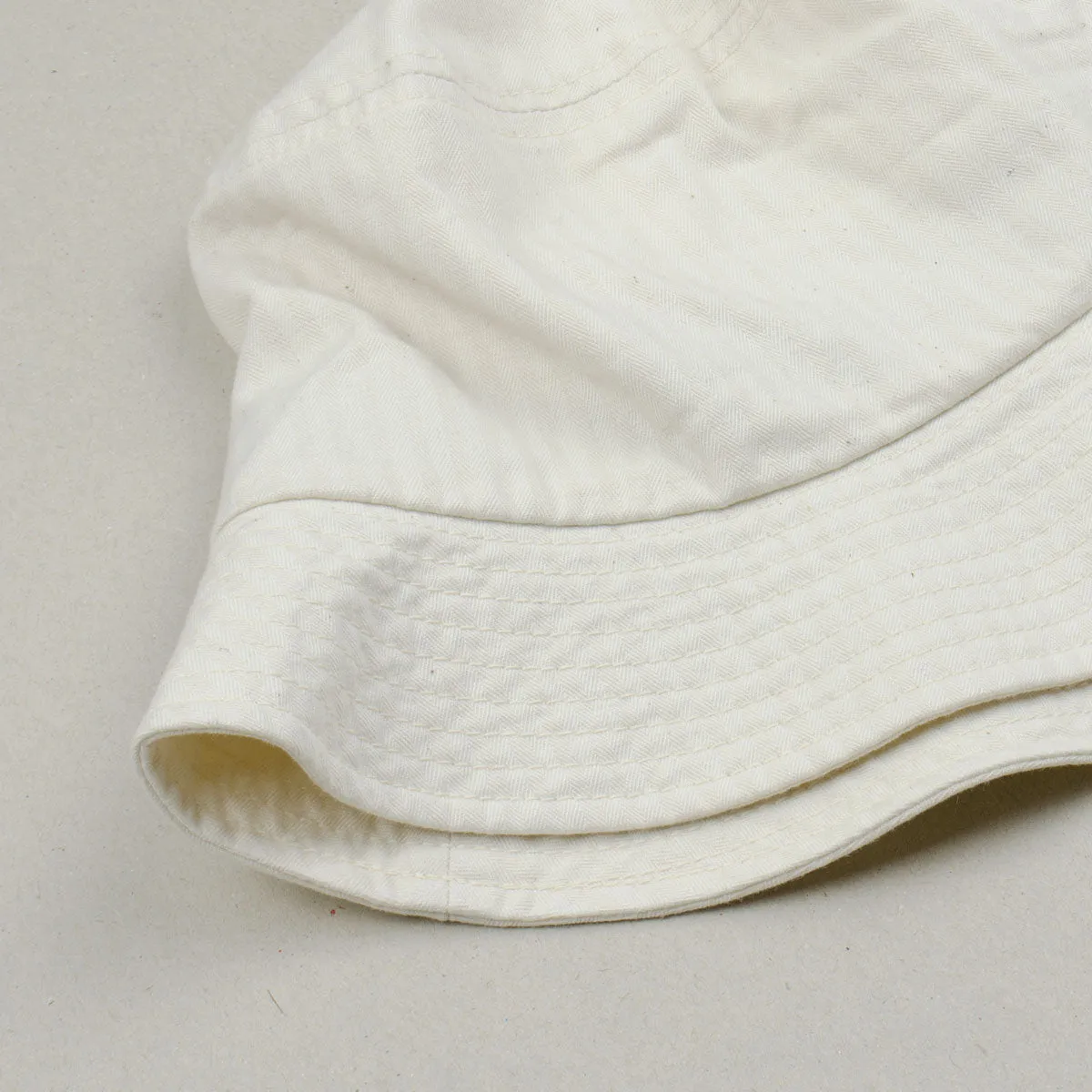 cableami - Herringbone Bucket Hat (Plain) - Ecru