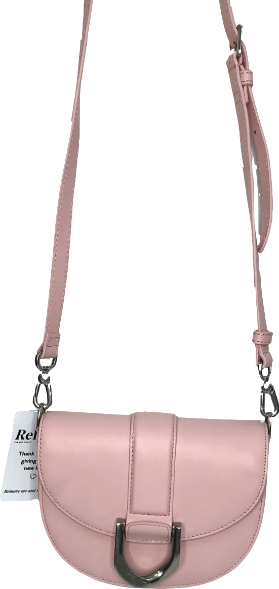 Charles & Keith Pink Gabine Saddle Bag One Size