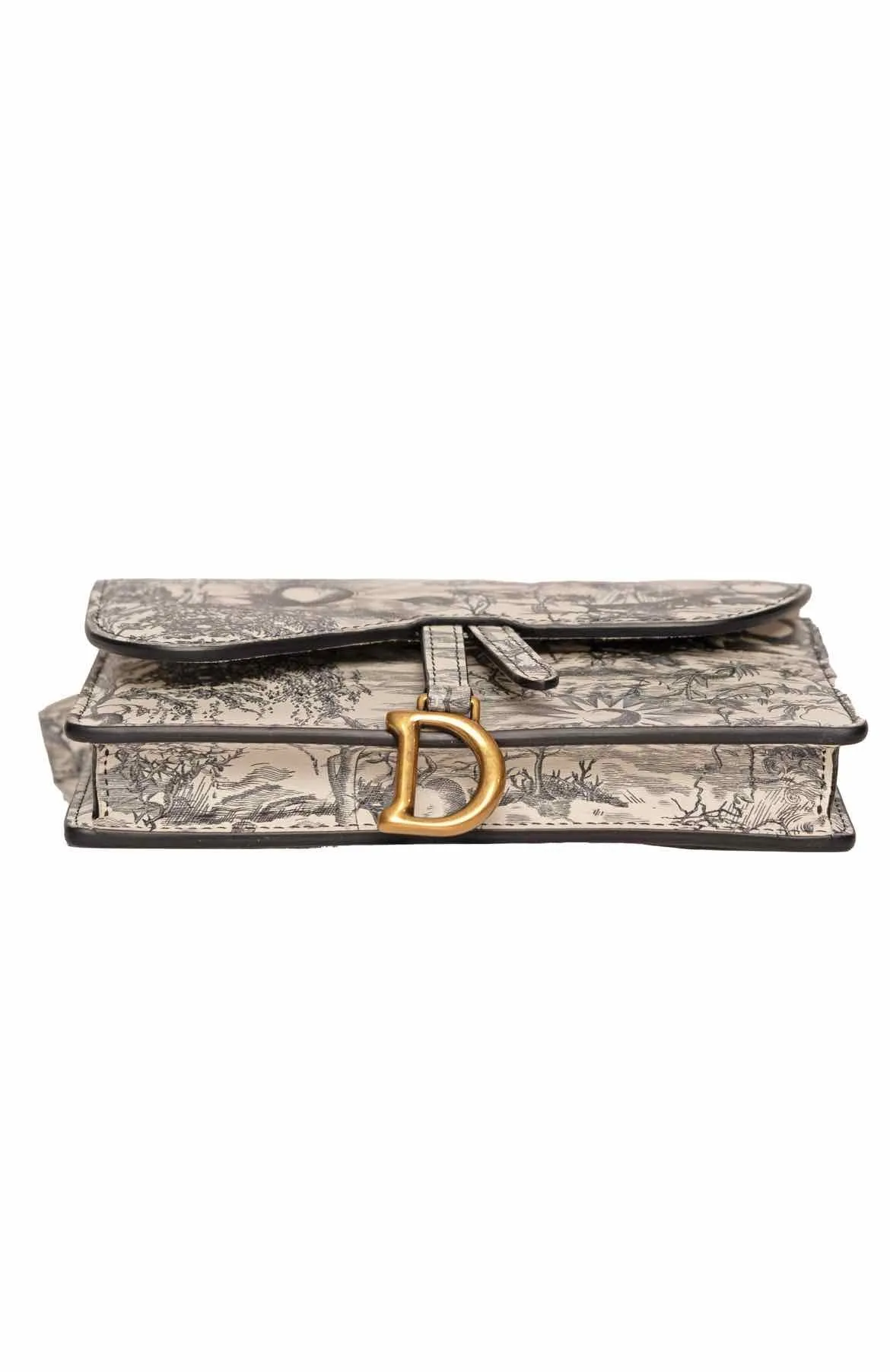 Christian Dior 2020 Jardin Naturel Print Calfskin Saddle Belt Bag