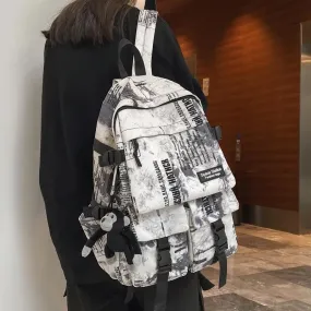 Cool Graffiti Backpack with Large Capacity for Students QC346