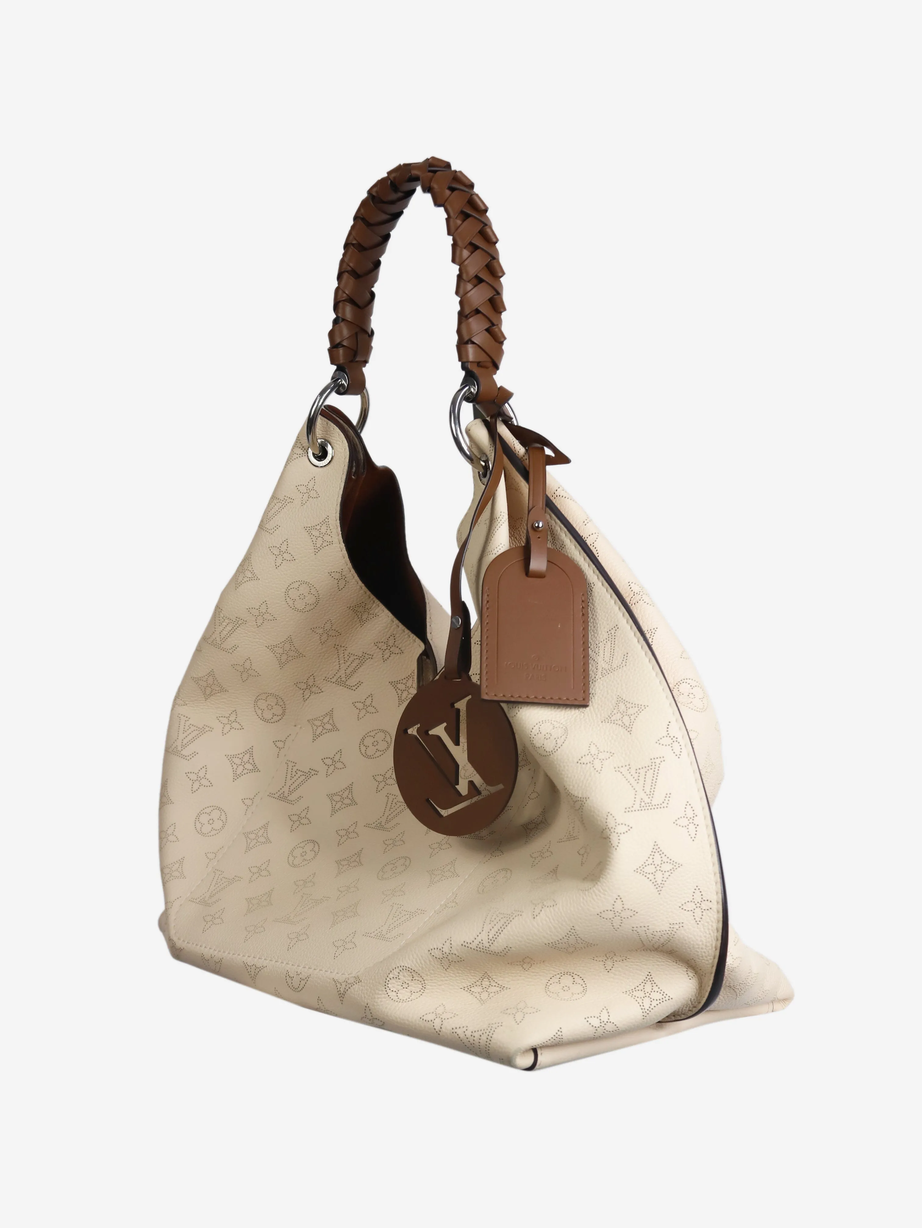 Cream 2020 Monogram Carmel Mahina Hobo bag