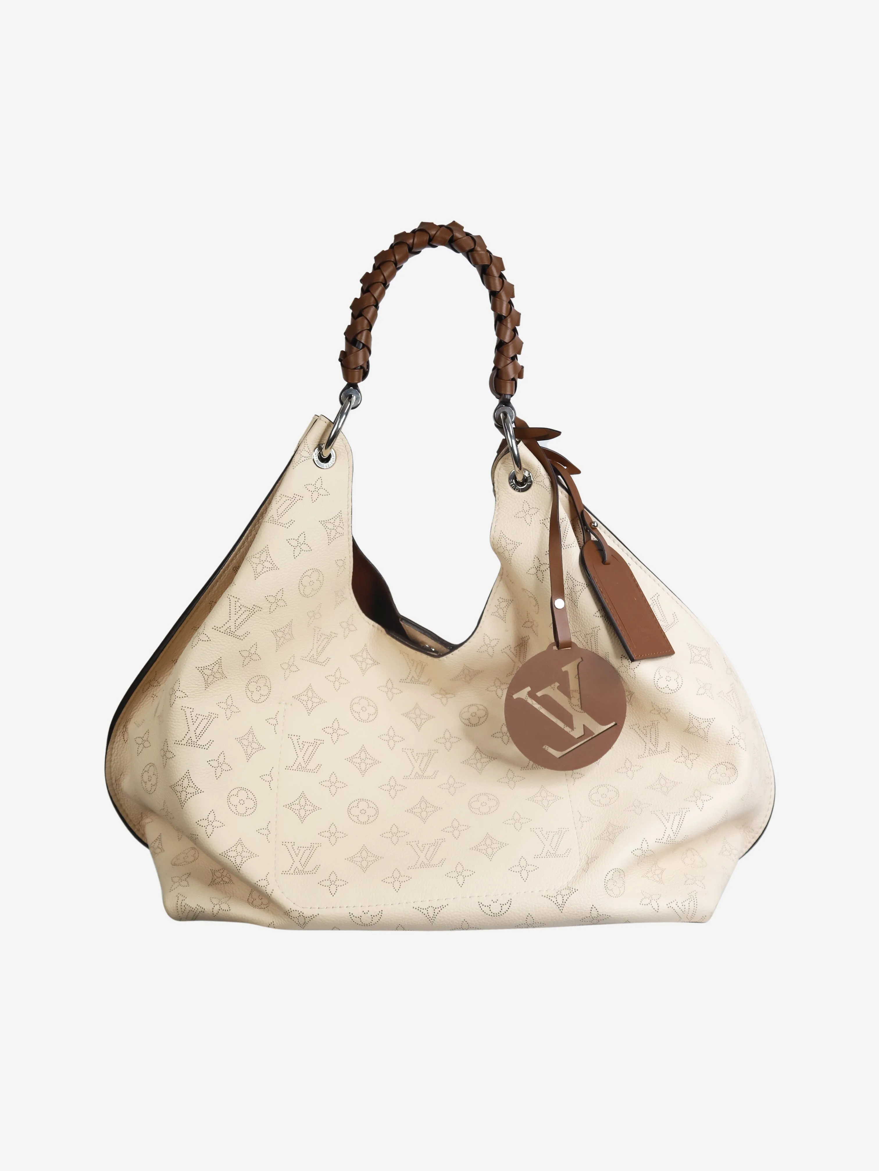 Cream 2020 Monogram Carmel Mahina Hobo bag