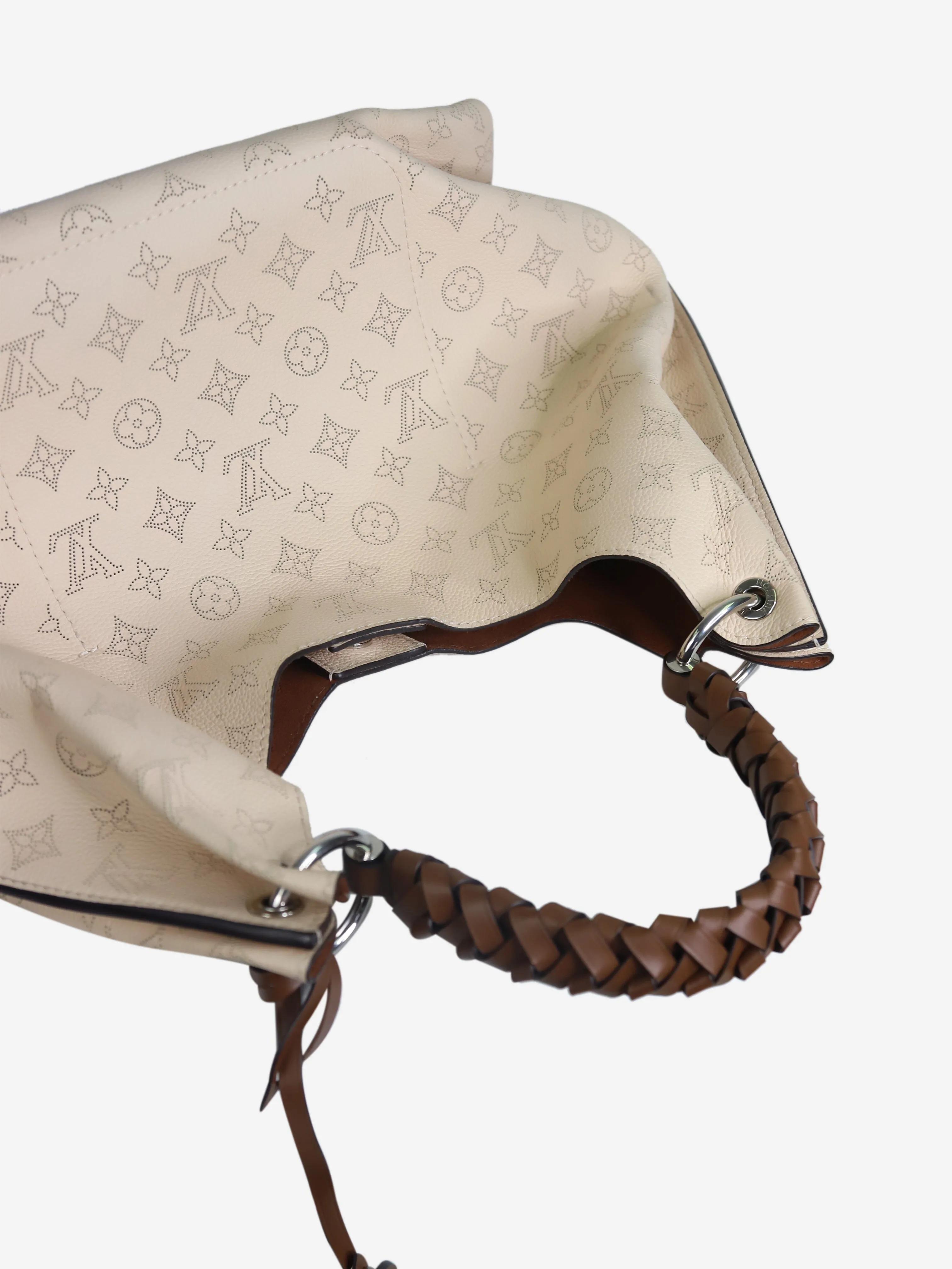 Cream 2020 Monogram Carmel Mahina Hobo bag