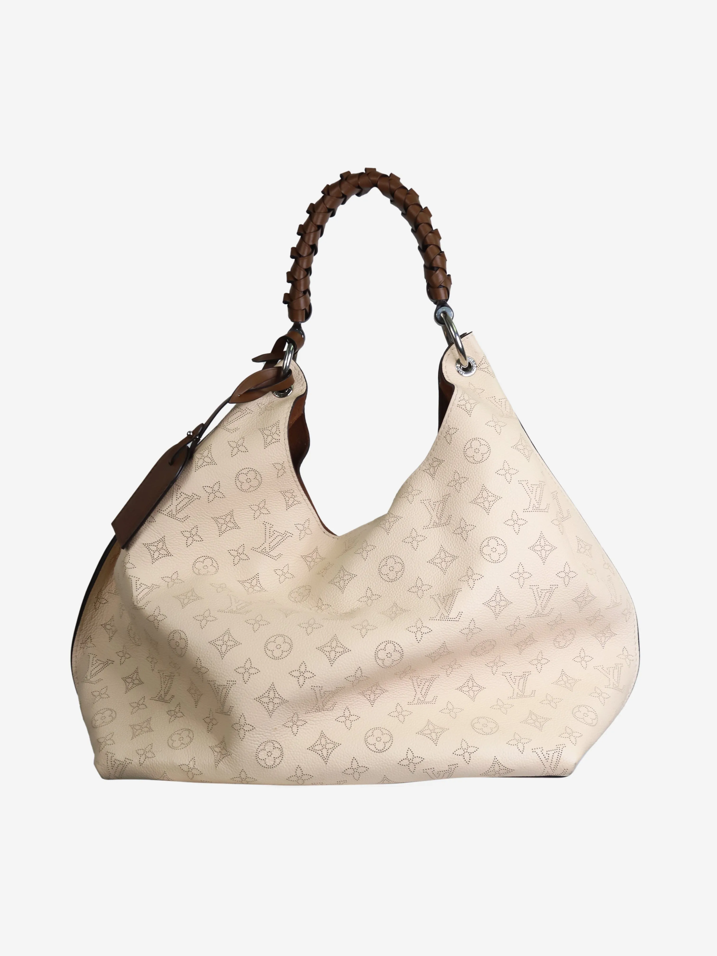 Cream 2020 Monogram Carmel Mahina Hobo bag