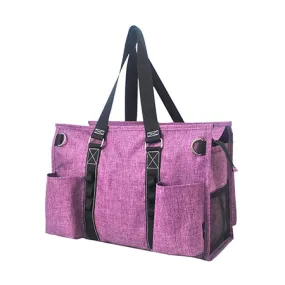 Crosshatch Cherry NGIL Zippered Lined Caddy Organizer Tote Bag