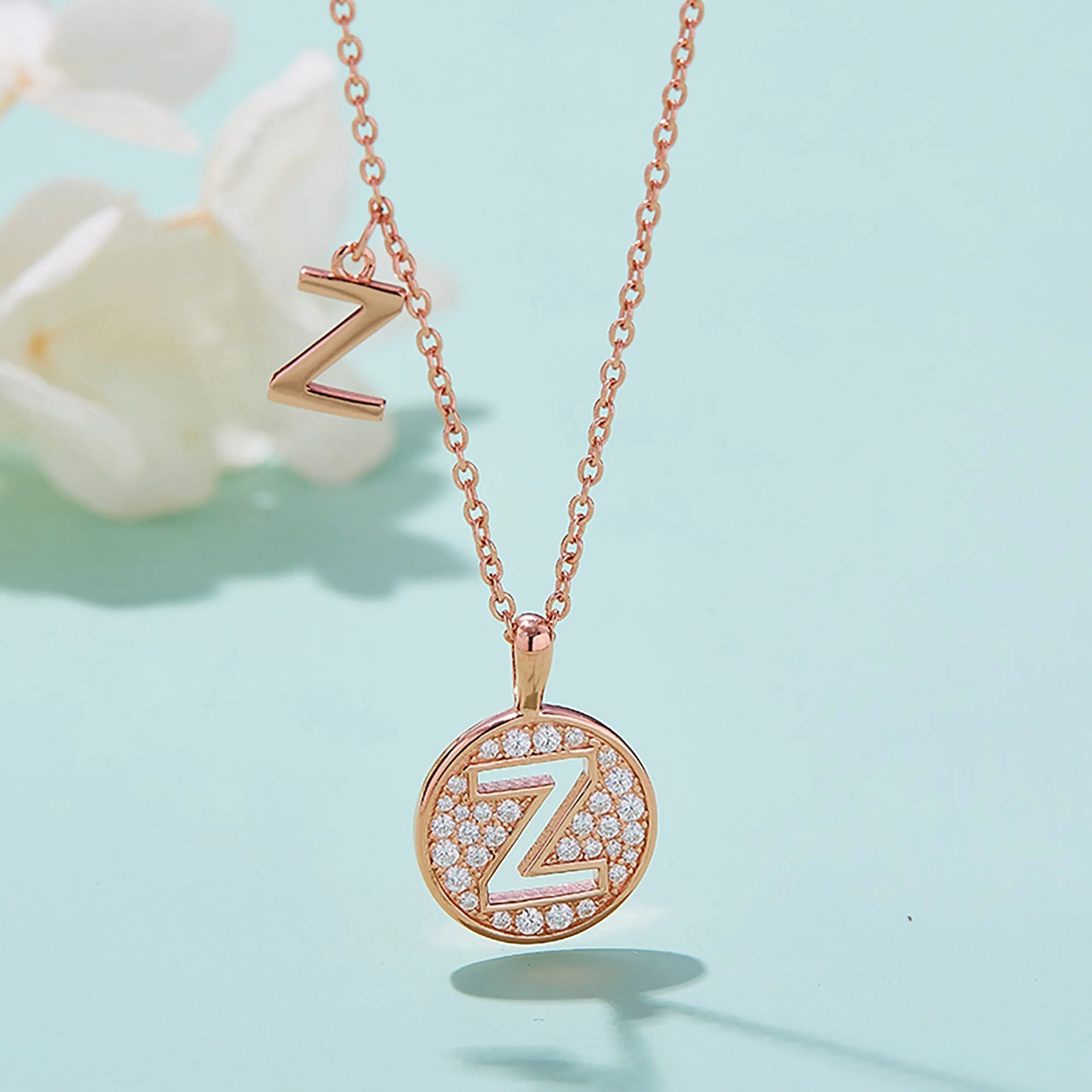 Customized Z Letter Moissanite Diamond Necklace