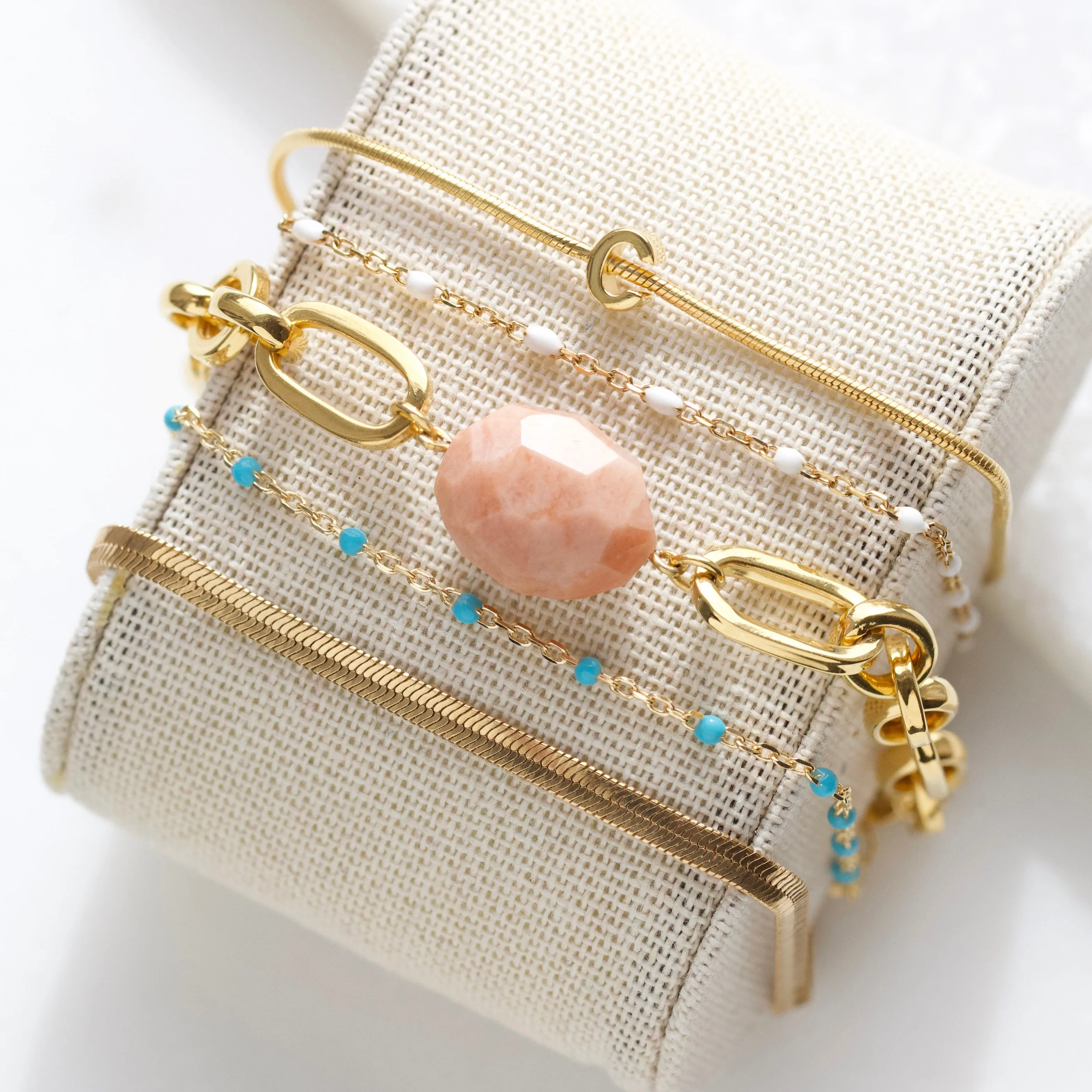 Dainty Enamel Bead Bracelet