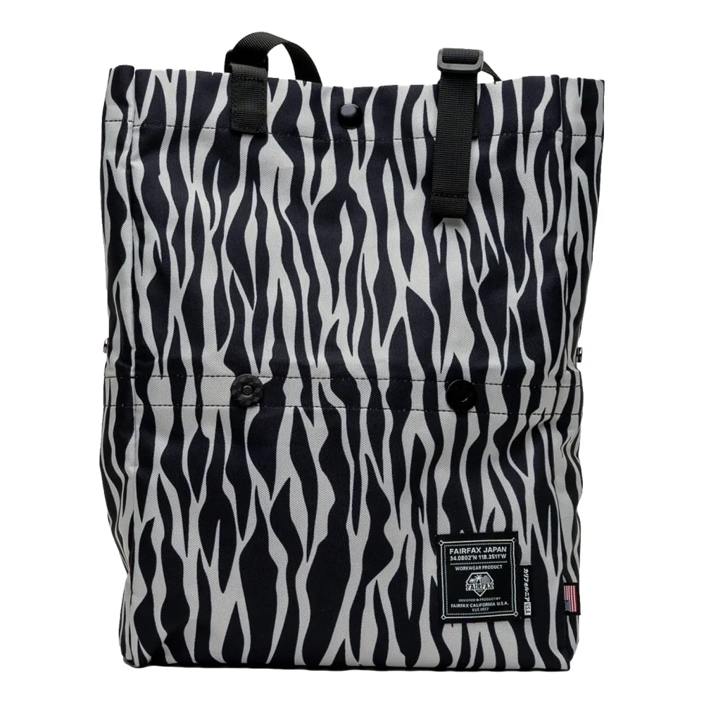 FAIRFAX TIGER STRIPE 2 WAY MESSENGER TOTE-TIGER STR WHITE