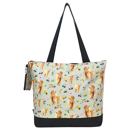 Floral Cow NGIL Canvas Tote Bag