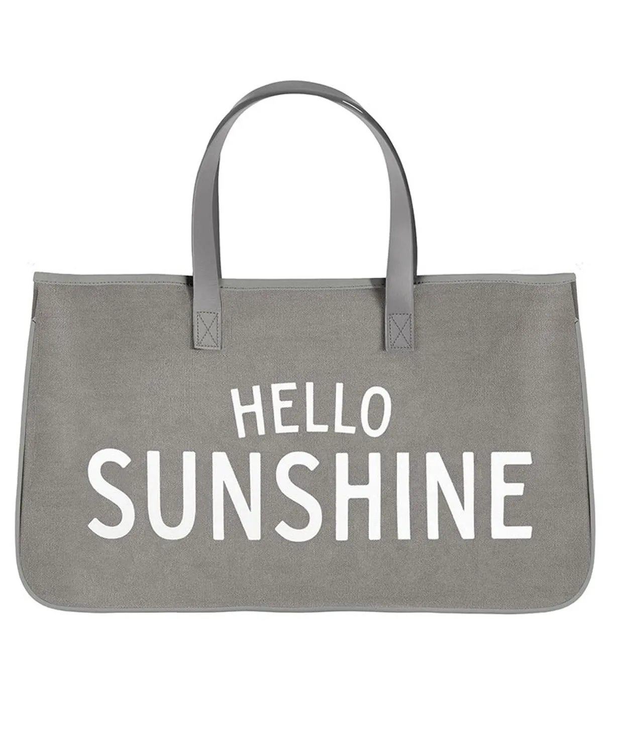 Grey Canvas Tote Bag - Hello Sunshine