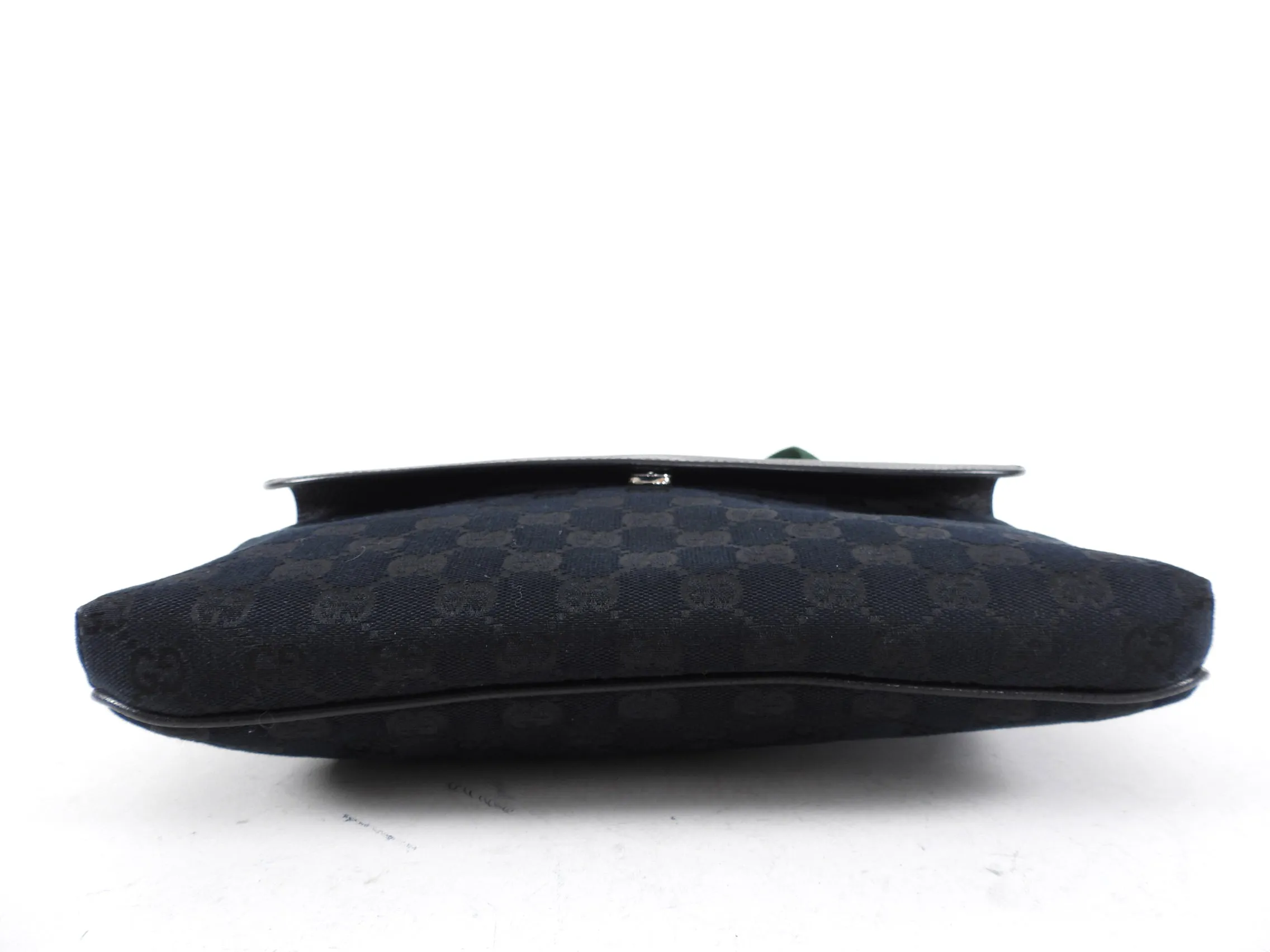 Gucci Black Monogram Canvas and Leather Messenger Bag