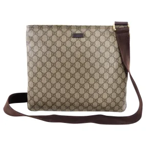 Gucci Monogram Supreme Brown Messenger Bag