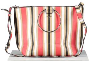 Guess Red Multi Stripe Handbag One Size