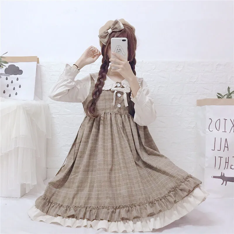 JAPANESE SWEET FAKE TWO PIECES DRESS BY71177