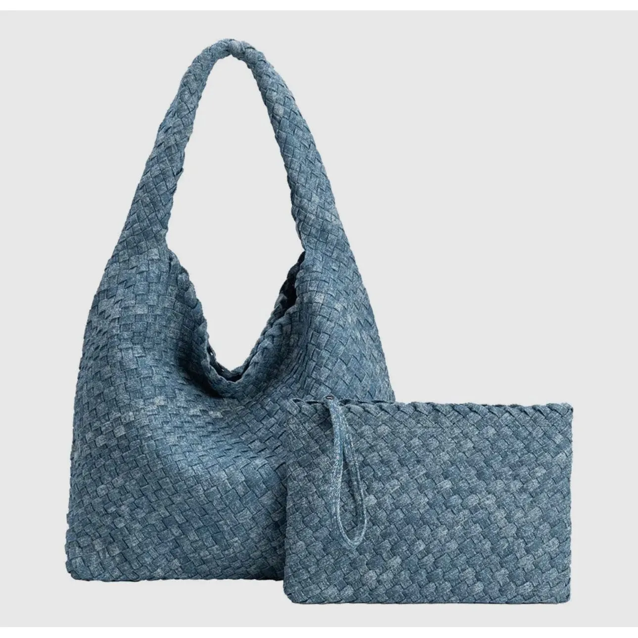 Johanna Denim Recycled Vegan Shoulder Bag