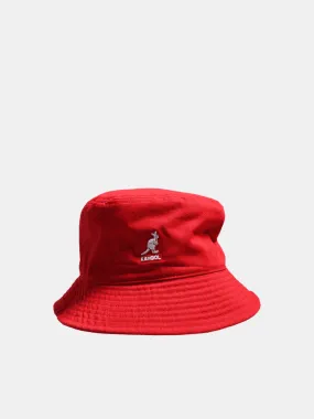 Kangol Washed Bucket Hat - Red