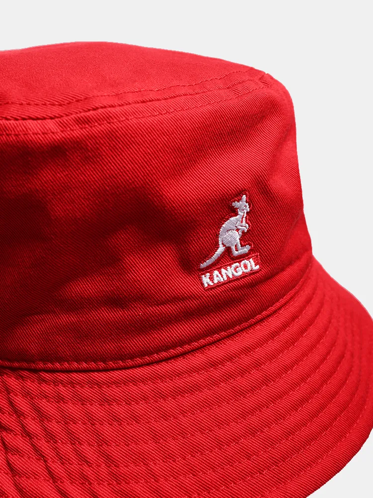 Kangol Washed Bucket Hat - Red