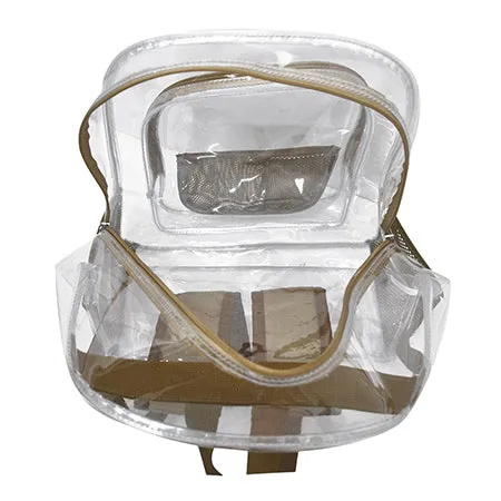 Khaki NGIL Clear Backpack Heavy Duty PVC Transparent Backpack