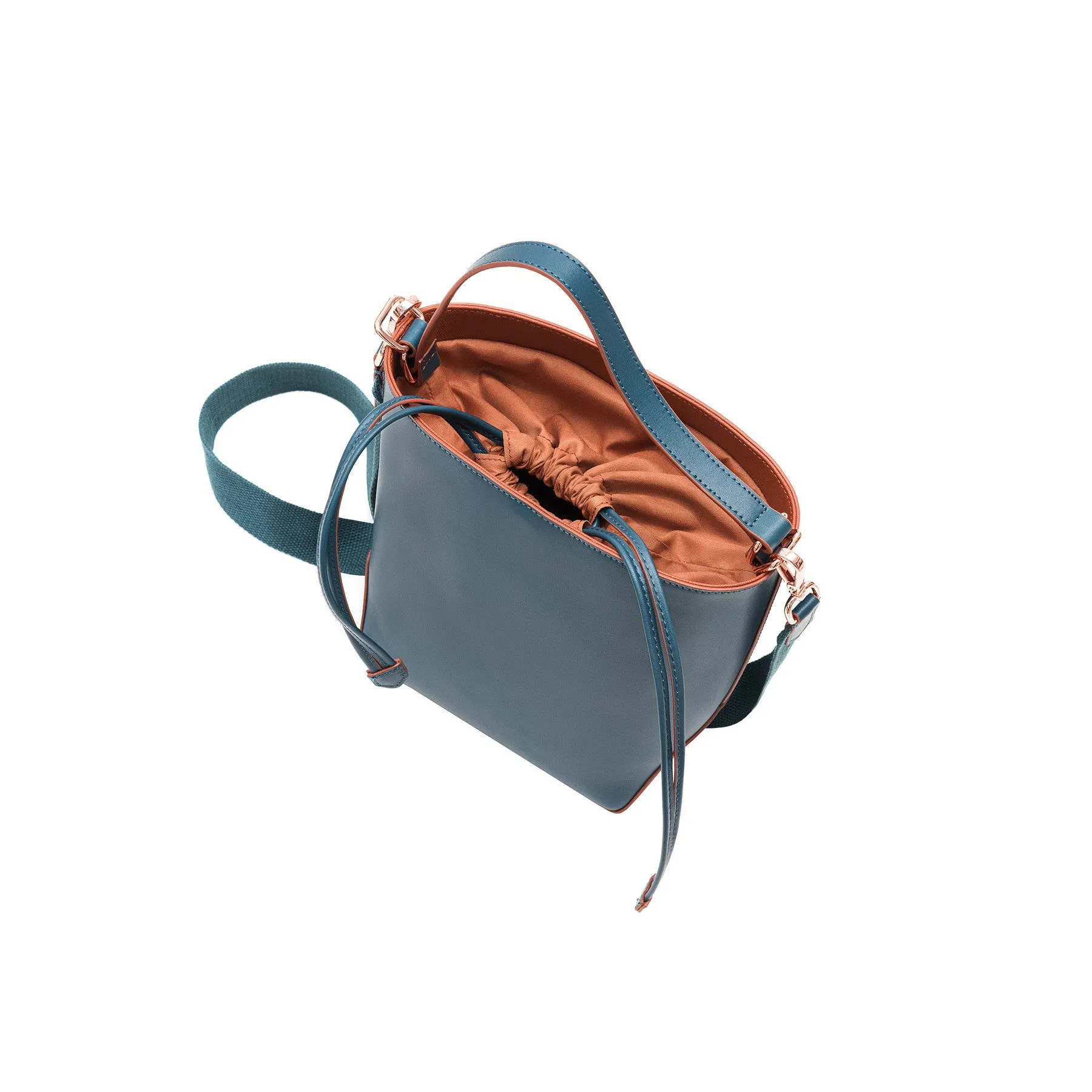 Leather Bucket Bag - Fern