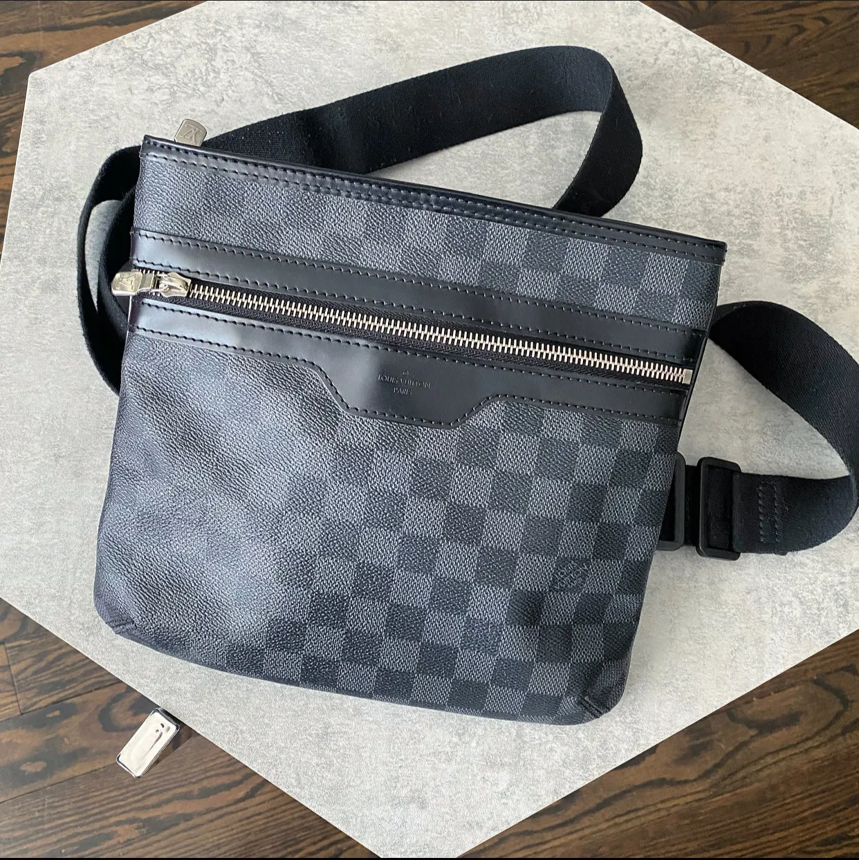 Louis Vuitton Damier Graphite Bosphore Crossbody Messenger Bag