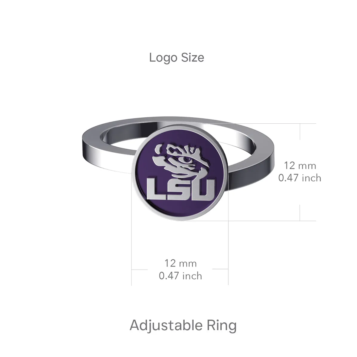 Louisiana State University Tiger Eye Bypass Ring - Enamel