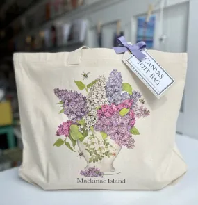 Mackinac Lilac Vase Tote Bag