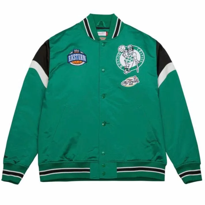 Mitchell & Ness NBA Boston Celtics Heavyweight Satin Jacket (Kelley Green)