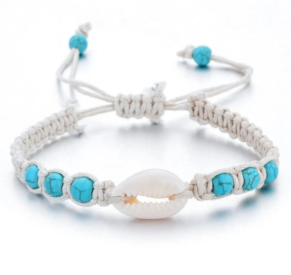 Natural Stone Hand-woven Shell Bracelet